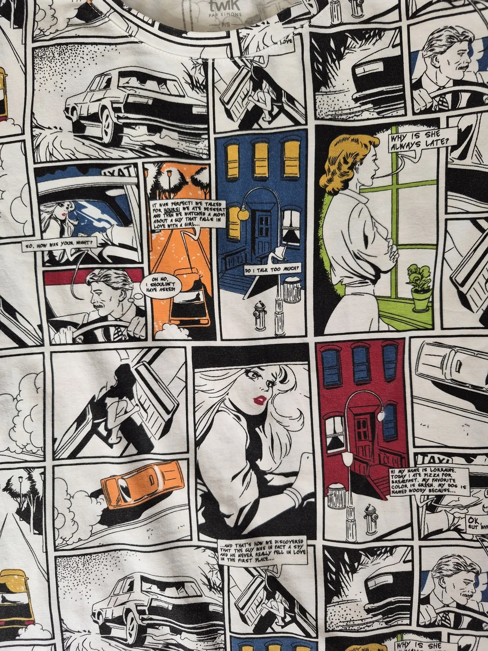 Twik Simons Comic Book Graphic Tee Pop Art Retro Y2K Vintage Aesthetic Small - Picture 3 of 7